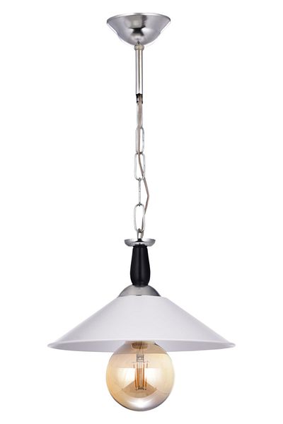 VK HOME AYDINLATMA Strawberry Single Chrome Chain Pendant Chandelier (white)