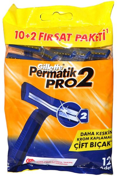 Gillette Permatik Pro2 Shaving Razor 12 Pieces Bag7702018603251 Category: Shaving Razor
