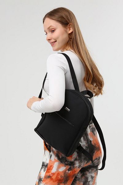 Luvenis Unisex Two Compartment Black Backpack