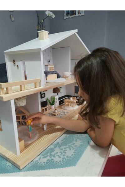 Alin Ahşap Diyarı Ahşap Bebek Evi