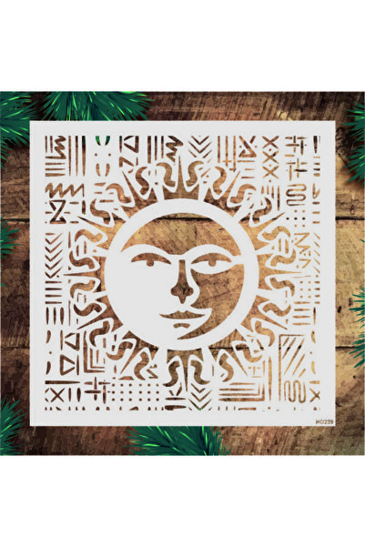 STENCİLTASARIM Stencil Tasarım Hd239 Etnik Desen Boyama Şablonu - Dekoratif Duvar Ve Eşya Boyama Şablonları