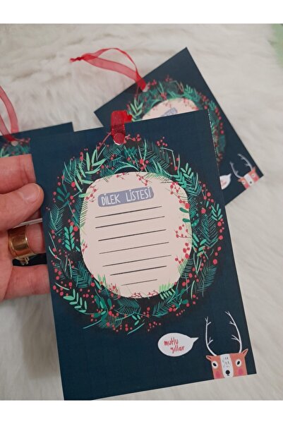 Merve ÖZTÜRK 3lü Yılbaşı Ağaç Süsü Yeni Yıl Dilek Listesi Küçük Boy