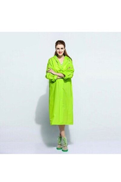 Marlux Women's Green Waterproof Eva Fabric Raincoat with Outfit