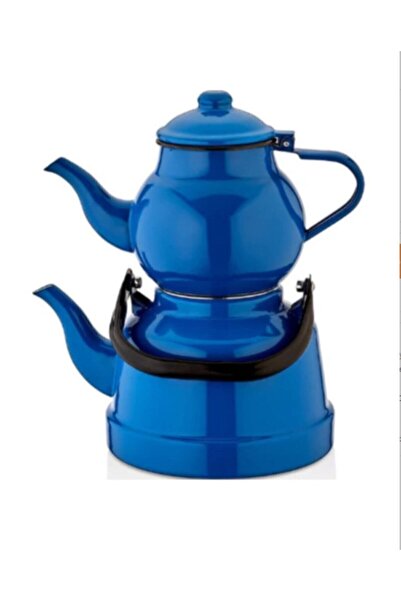 Ebru Metal Mass Ebru Emaye Caydanlik Mavi Renk 11/16