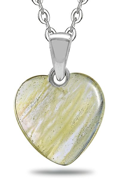 Tesbih Atölyesi Certified Heart Natural Crystal Quartz Stone Necklace