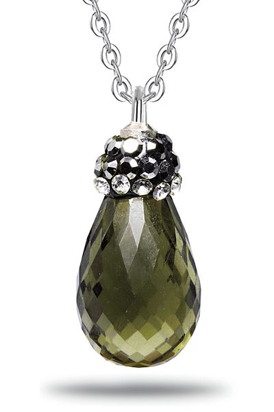 Tesbih Atölyesi Natural Smoky Quartz Stone Necklace with Certified Zircon