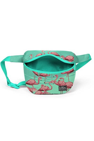 Coral High Water Green Flamingo Waist Bag22600