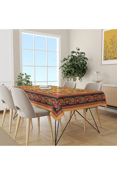 Adawall Orange Daisy Flowers Tablecloth 160x220cm