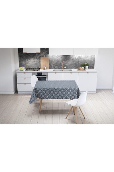 Adawall Blue Geometric Tablecloth 160x220cm