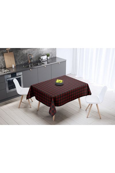 Adawall Red-black Square Tablecloth 160x220cm