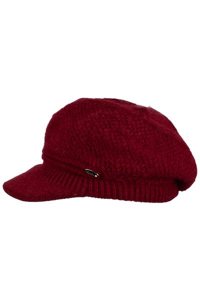 Suyutti Arıcı Store New Season Red Color Angora Women's Brim Beret with Fleece