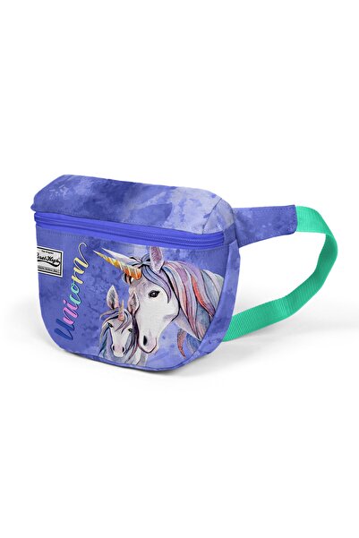 Coral High Lavender Water Green Unicorn Patterned Waist Bag 22590