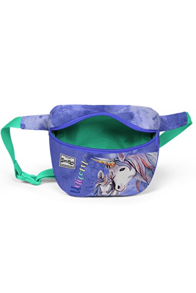 Coral High Lavender Water Green Unicorn Patterned Waist Bag 22590