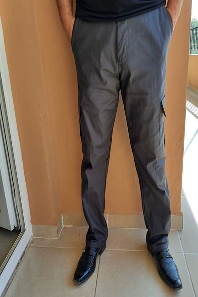 modası Men's Cargo Pocket Linen Trousers