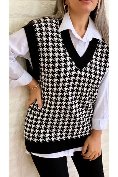 İKLİM LİFE Houndstooth Sweater