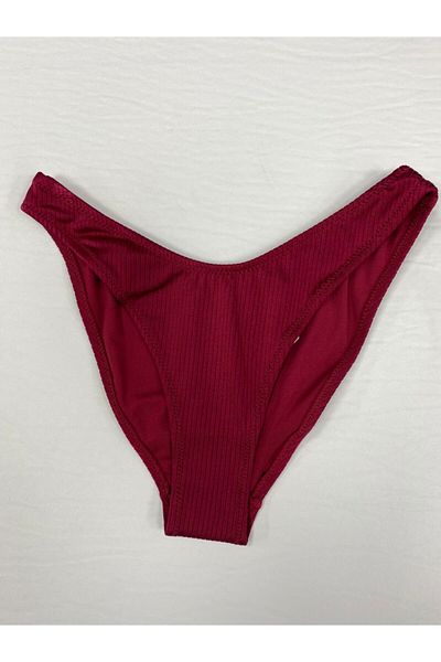 No Gossip Corded Fabric Sports Bikini Bottom