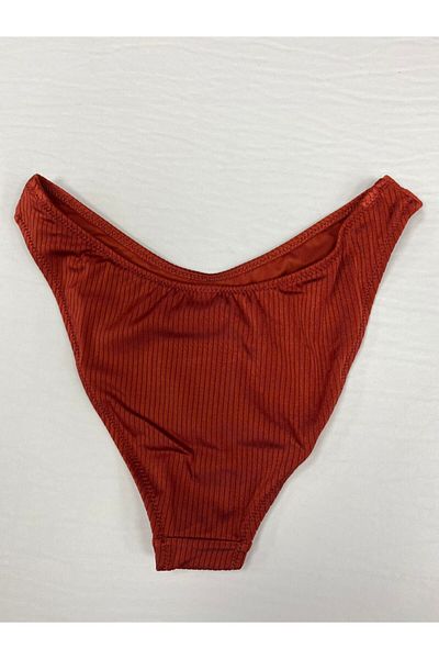 No Gossip Partea de jos de bikini sport din stofă cu snur