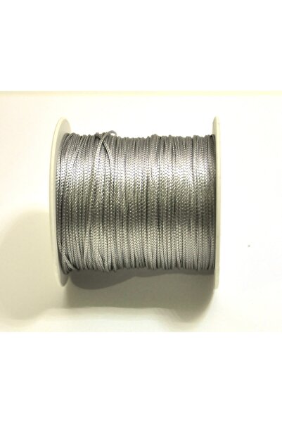 Bi hızlı Makrome Örgülü Bileklik Ipi 0.8 Mm ( 10 Metre ) Gümüş Renk