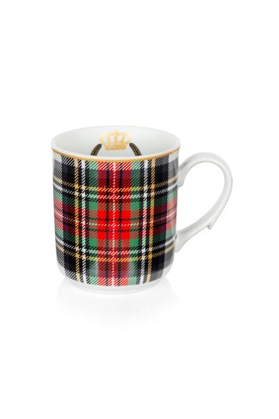 ZM Decor Beyaz Ekose Kupa