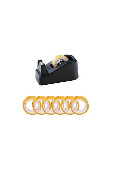 Mas 640 Fiesta Tape Cutter 20 Mt. - Μαύρη ταινία 6 τεμαχίων