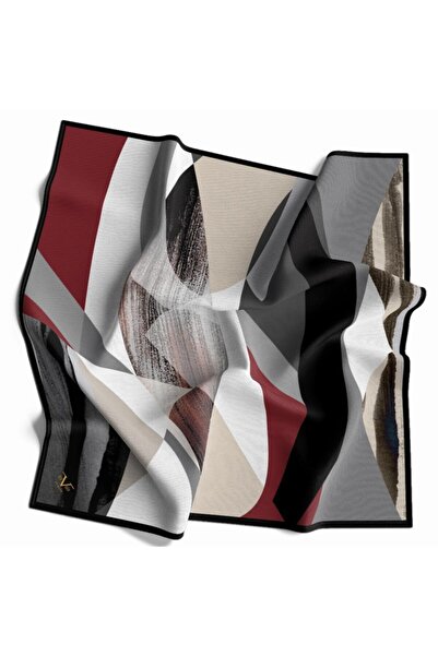 19V69 ITALIA Закачалка за шалове от кепър с геометричен мотив и подаръчен ком...