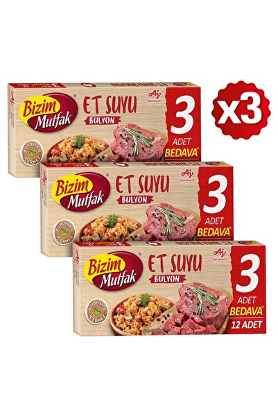 Bizim Mutfak Et Suyu Bulyon 12 Li 120 Gr X 3 Adet