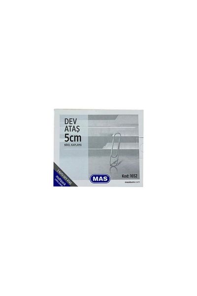 Mas Multipack Giant Paper Clip Standard Nickel Plated 5cm 3x50=150 Pieces 1652