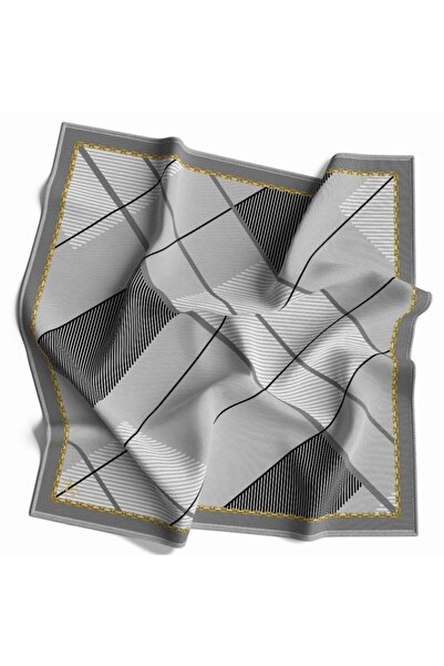 19V69 ITALIA Καρό μοτίβο Gold Series Twill με λουράκι κασκόλ και σετ δώρου 90x90 cm