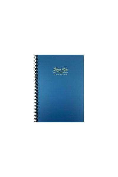 Gıpta Note metalice 17 X 24 Caiet cu spirală Copertă Pp 80 coli pătrate