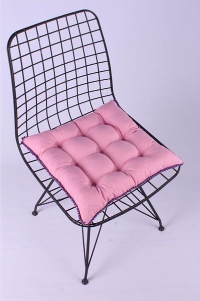 ALTINPAMUK Pera Pofidik Roz pentru scaune cu pompon Special 9 cusute siret 42x42cm