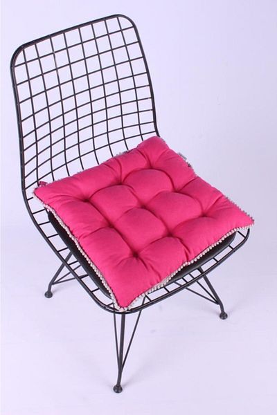 ALTINPAMUK Pera Pofidik cu pompon fuchsia scaun special 9 cusute siret 42x42cm