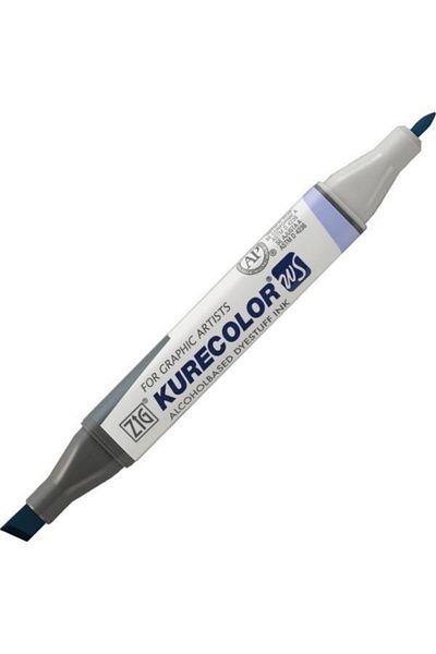 Zig Zıg Kurecolor Twin S Marker Kc3000 Double End Graphic Marker No:834 Blue Gray 3