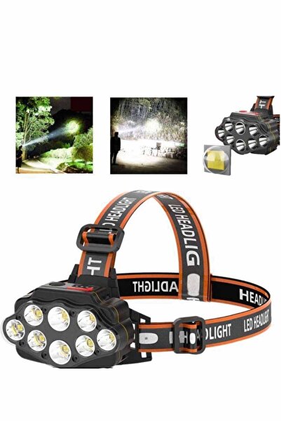 Sore 5000 Lümen T6 Xpe 8 Ledli Şarjlı Kafa Feneri 4 Fonksiyonlu