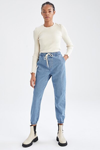 DeFacto Pantaloni de jogger cu talie înaltă, 100% bumbac