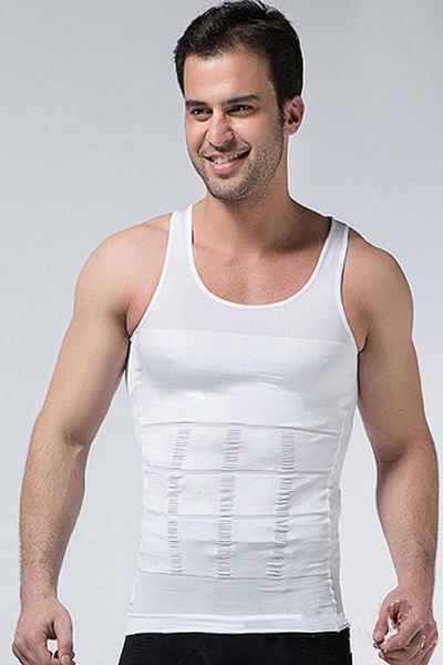 bejamonti Men's White Corset Athlete 4500