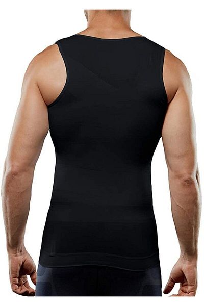 bejamonti Men's Corset Athlete Undershirt Recovery under Shirt Wearing Men's Corset Tool