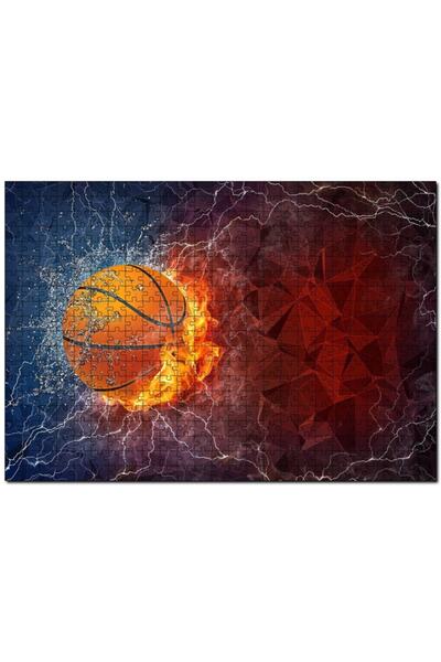 Cakapuzzle كرة السلة لهب الجليد 120 قطعة لغز الصور المقطوعة Mdf (خشب)