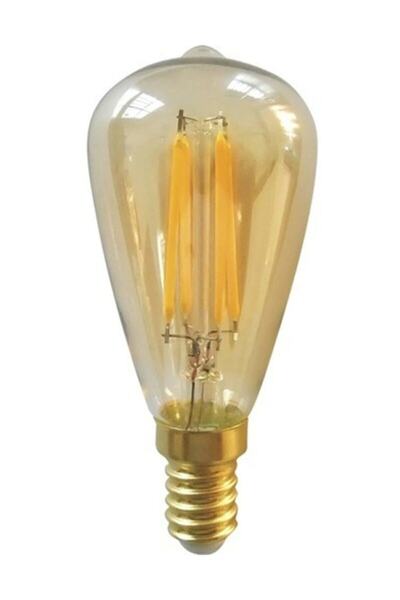 Heka E14 Ince Duylu 2200 Kelvin Amber Günışığı 4 Watt St64 Led Ampul