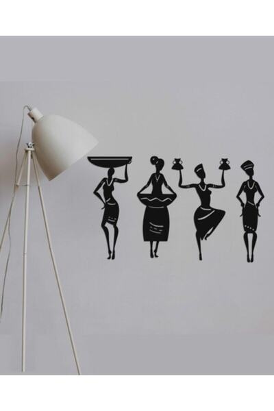 Genel Markalar Afrikalı Kadınlar Duvar Dekoru-süsü, Lazer Kesim, Ahşap Dekora...