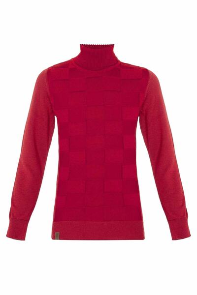 Cipo&Baxx Bp101 Turtleneck Red Children's Sweater