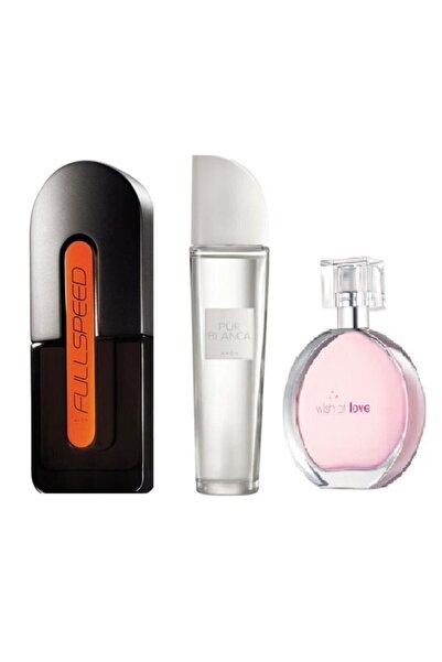 AVON Fullspeed Edt 75 Ml+ Wish Of Love Edt 50 Ml + Pur Blanca Kadın Edt 50 Ml