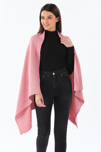 Ocean Pink Knitwear Shoulder Shawl