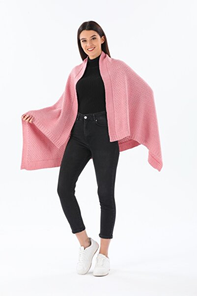 Ocean Pink Knitwear Shoulder Shawl