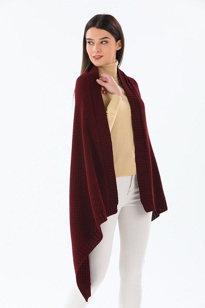 Ocean Dark Burgundy Shoulder Shawl