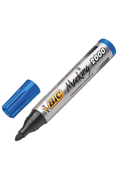 Bic 2000 Permanent Yuvarlak Uç Mavi Markör Kalem