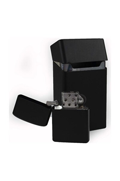 BLACK Als Tobacco Çakmak Ve Sigara Kutusu Seti