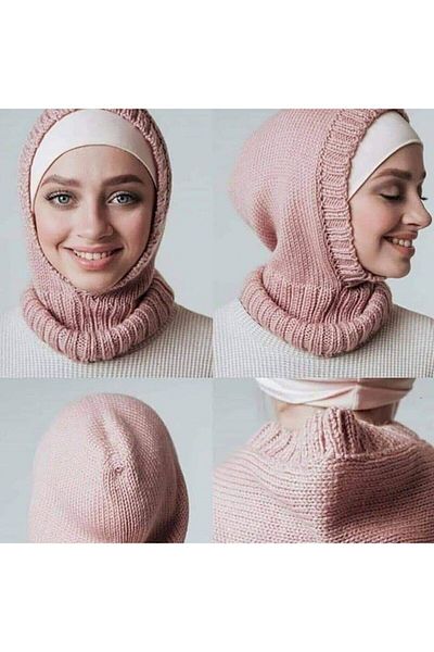 Vemod Women's Powder Hijab Knitted Beret