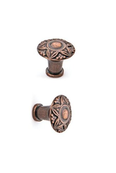Özsan Dolap Ve Çekmece Kulpu tekli Düğme Antik Bakır 4.adet