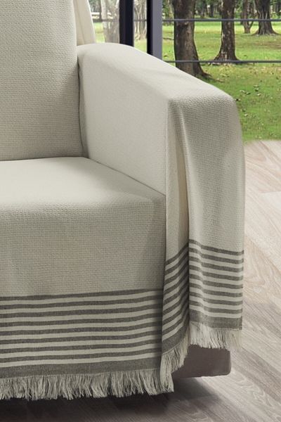 Vagonik Royal Armed Large Dimensiune 180 X 300 Canapea extensibilă Husă de canapea scaun - crem
