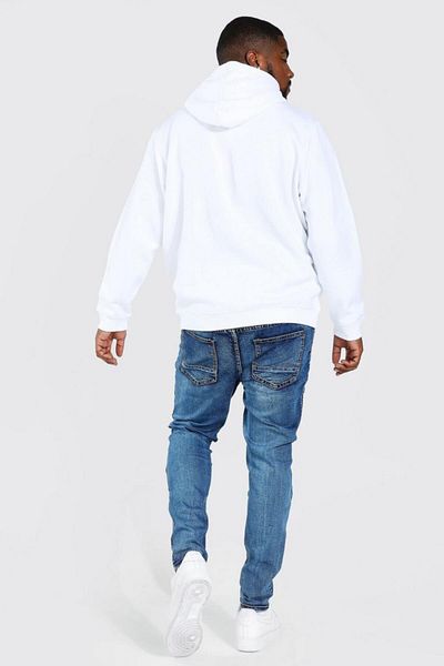 FUWEAR 3 Thread Hooded Oversize Molded Hoodie Eccentric Man Designed Unisex Sweatshirt